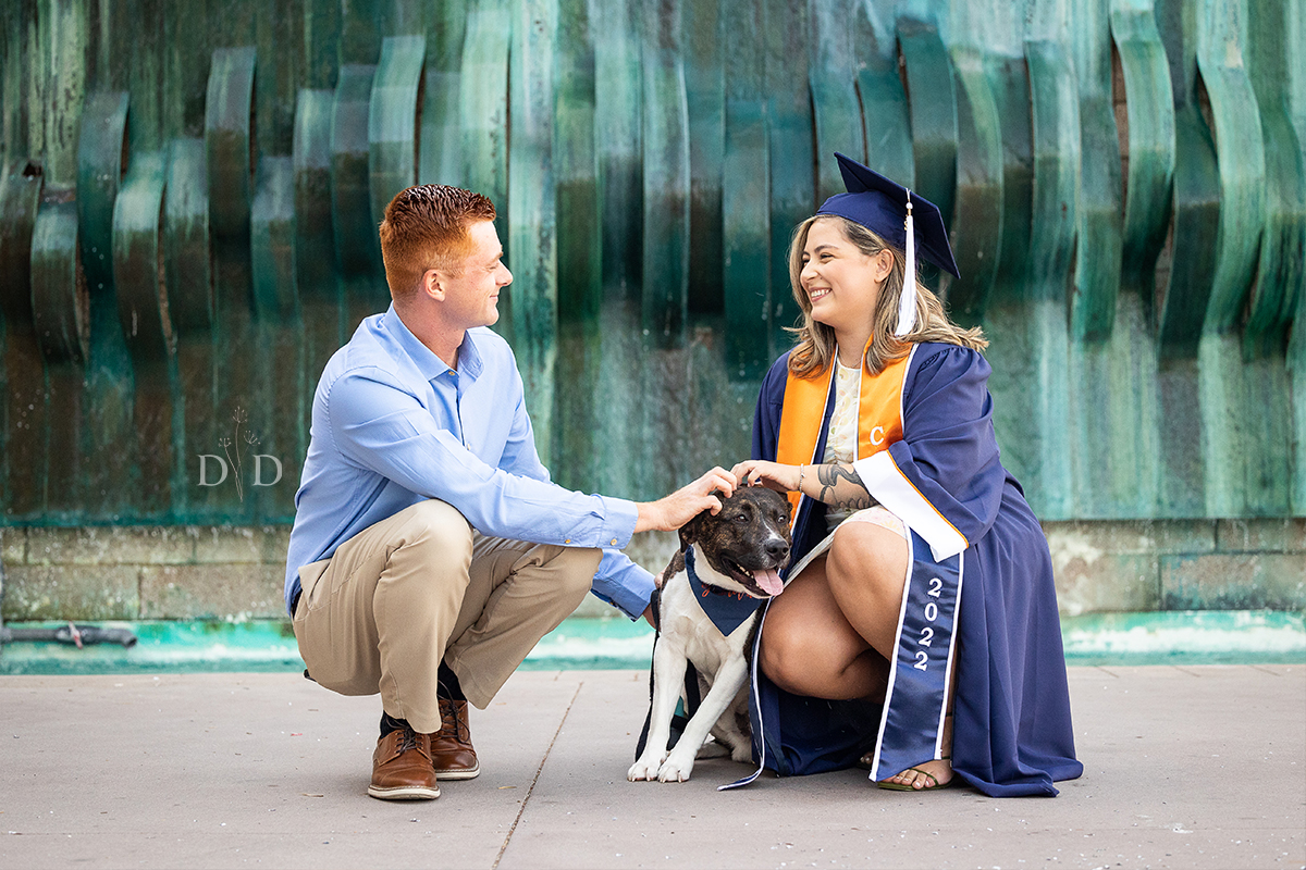 CSUF Graduation Family Portrait with Dog