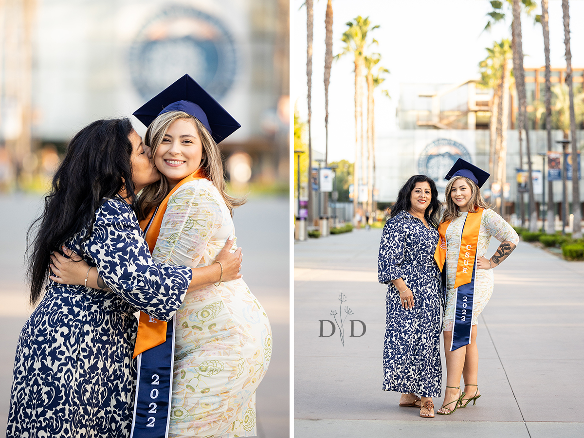 Cal State Fullerton Grad Photo with Mom