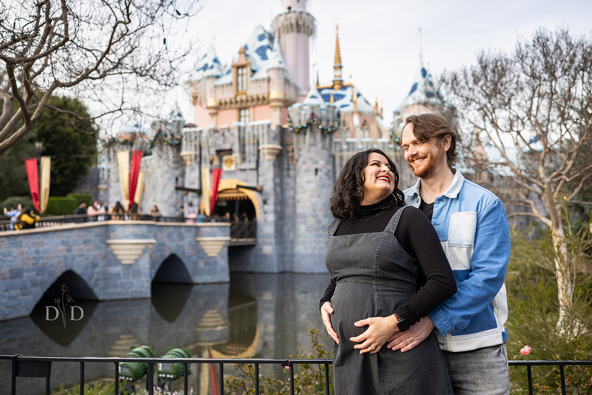 Disneyland Castle Maternity Photos 