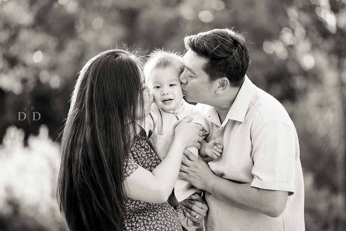 Black and White Family Photo