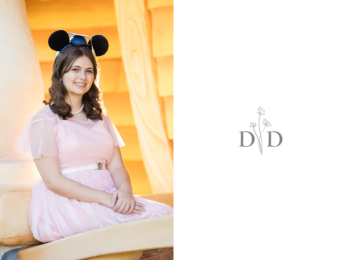 Grad Photos with Mickey Ears