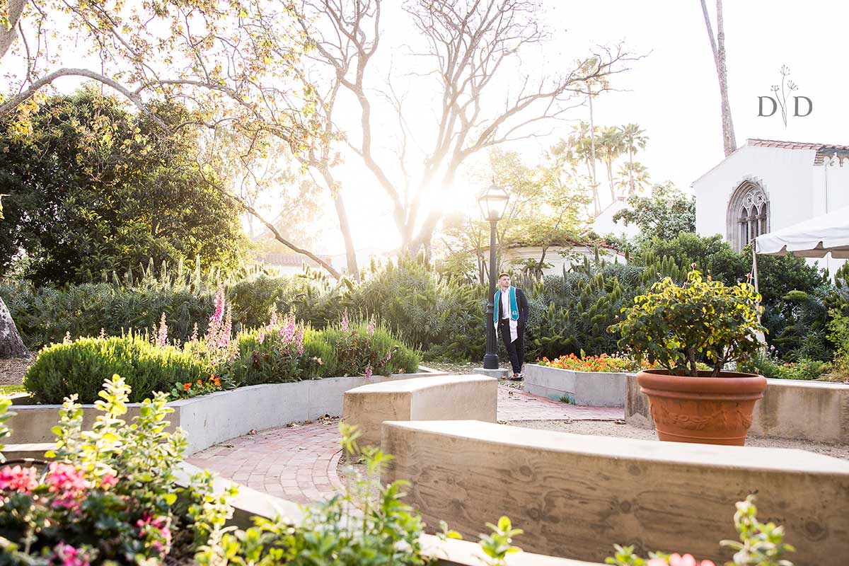 Grad photo in a garden