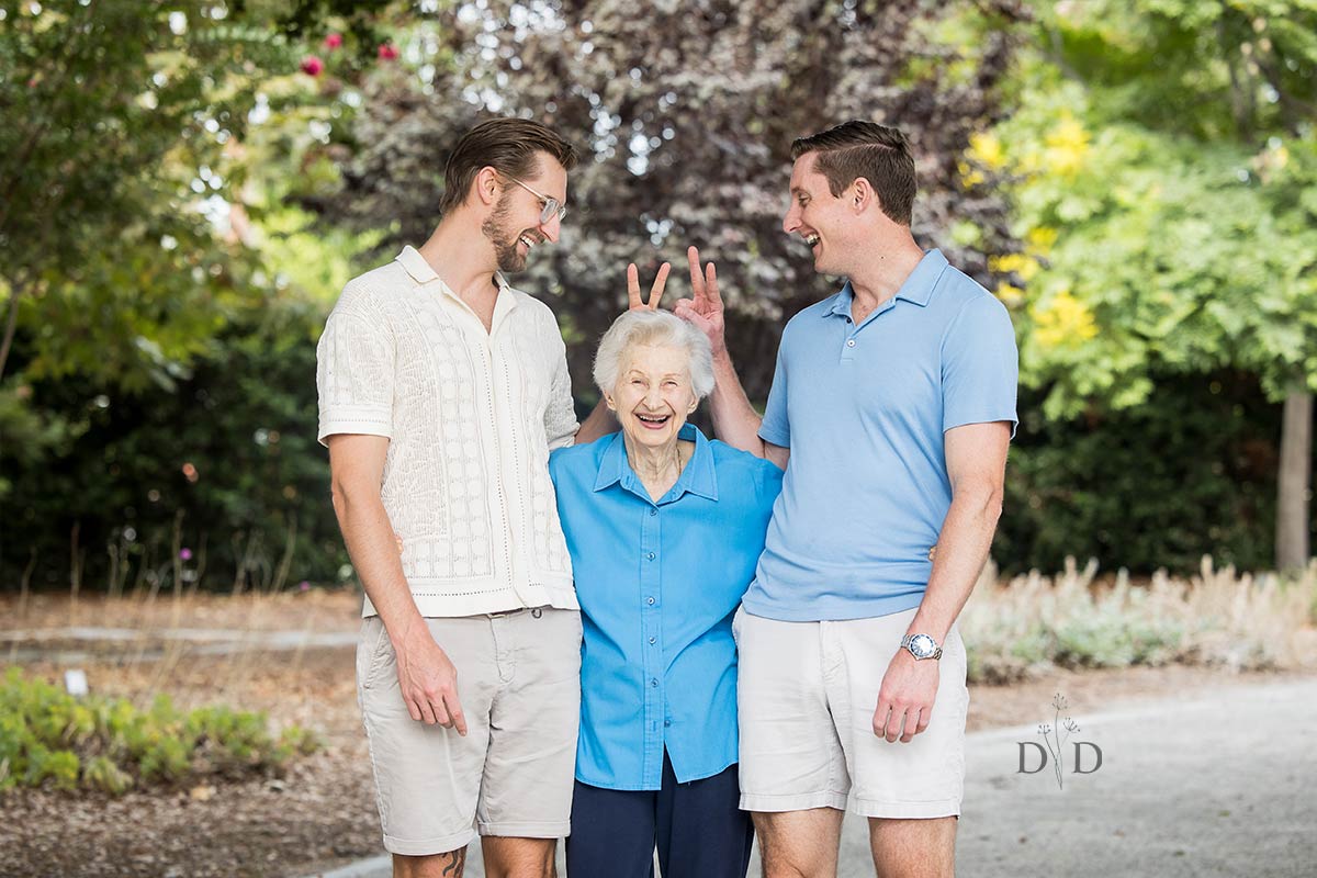 Grandmother with her grandsons