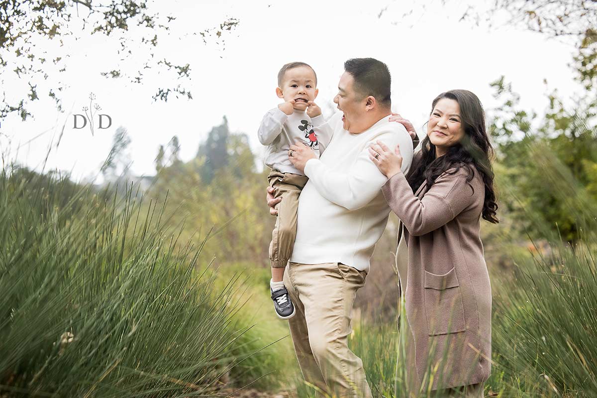 Family photo in grass