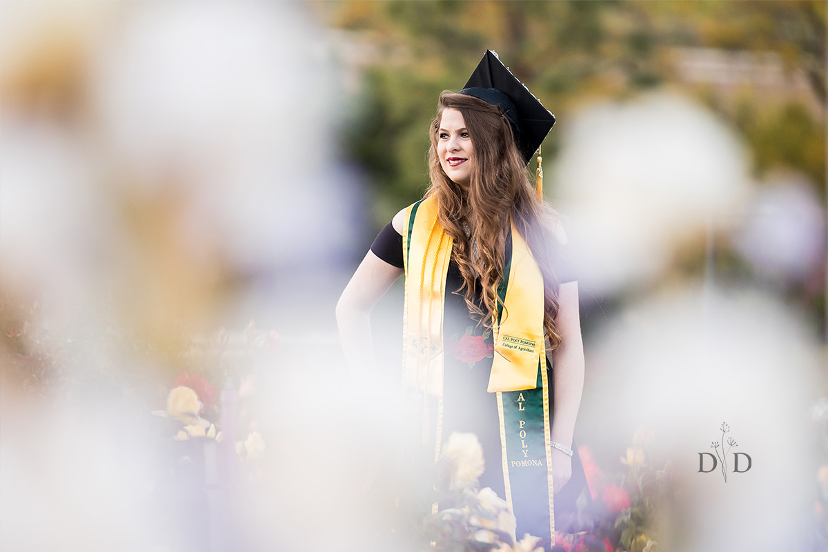Graduation Photo in CPP Rose Garden
