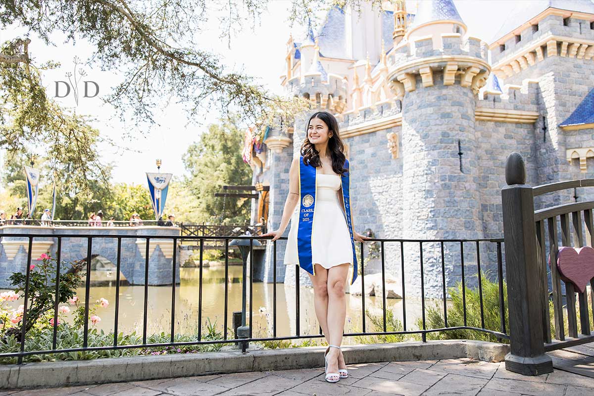 Sleeping Beauty Castle Graduation Photo