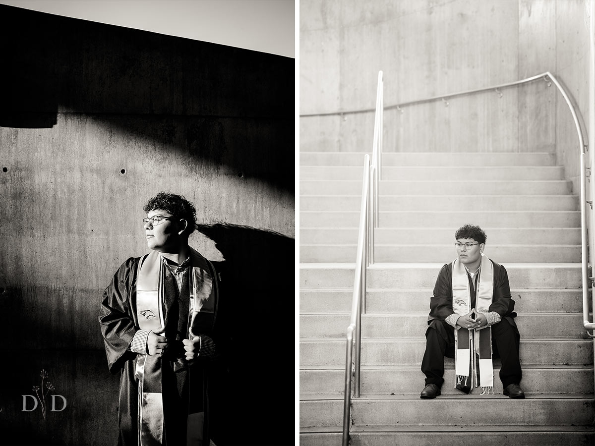 Black and White Grad Photography