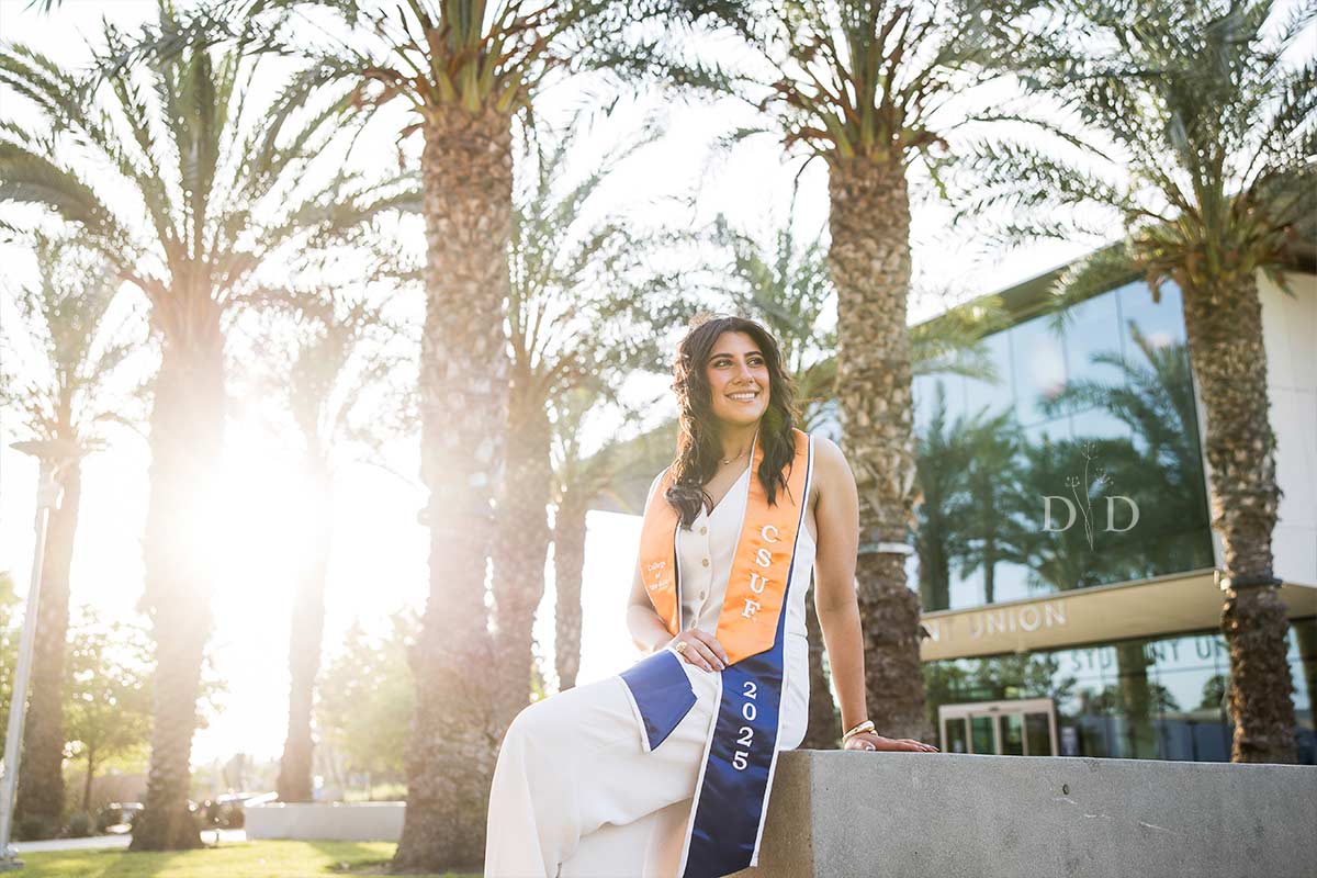 Grad Photo with Palm Trees