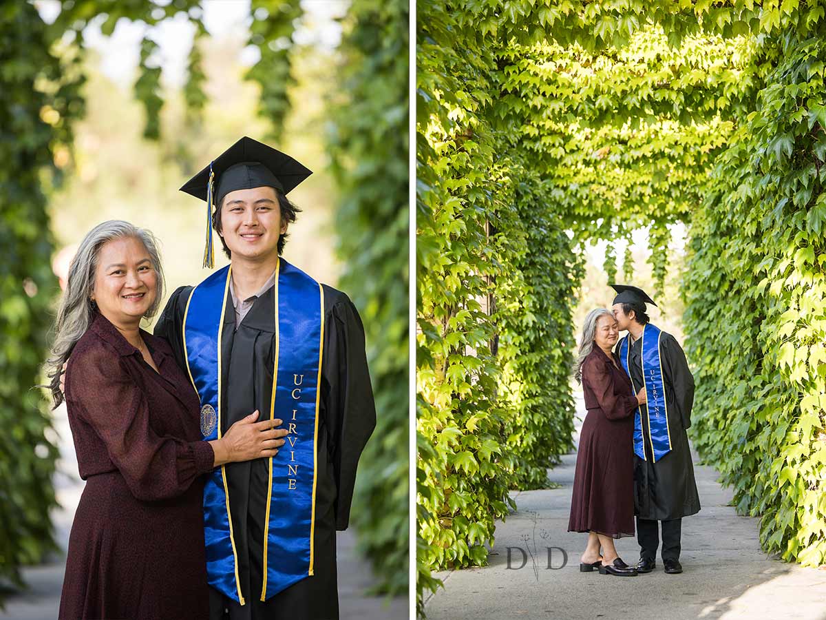 Grad Photo with Mom at UCI