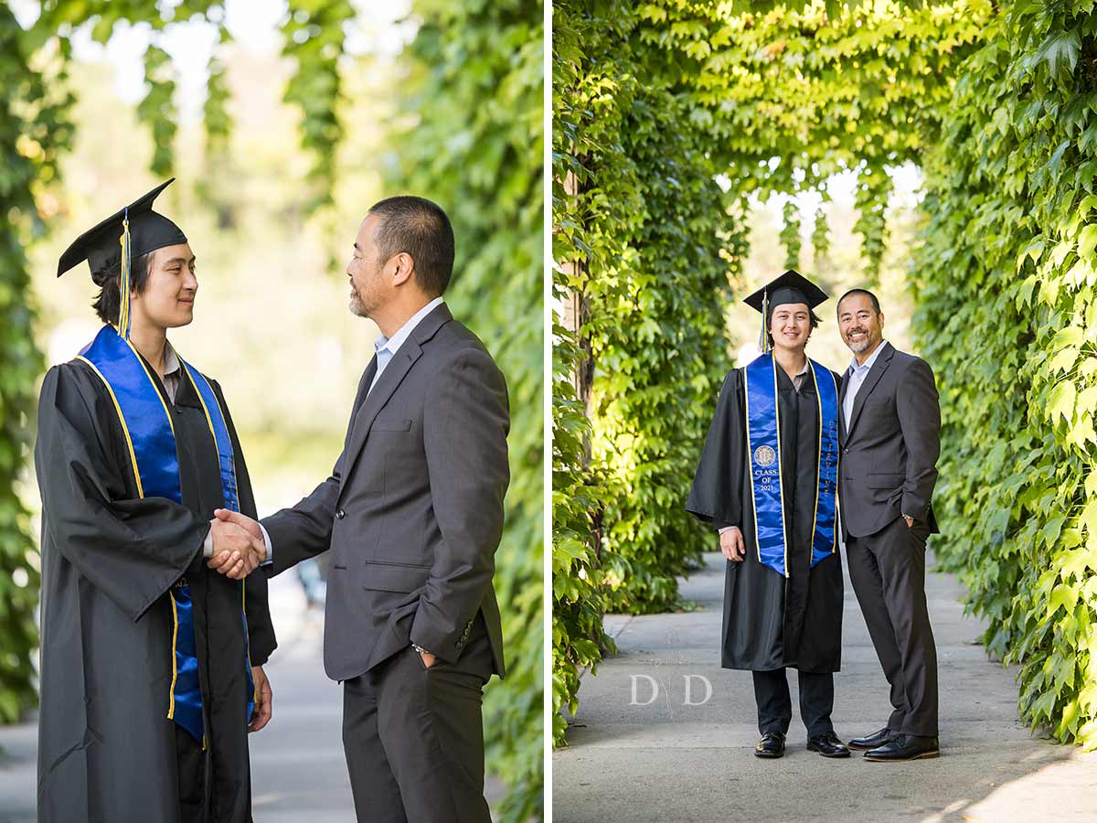 Grad Photo with Dad at UCI