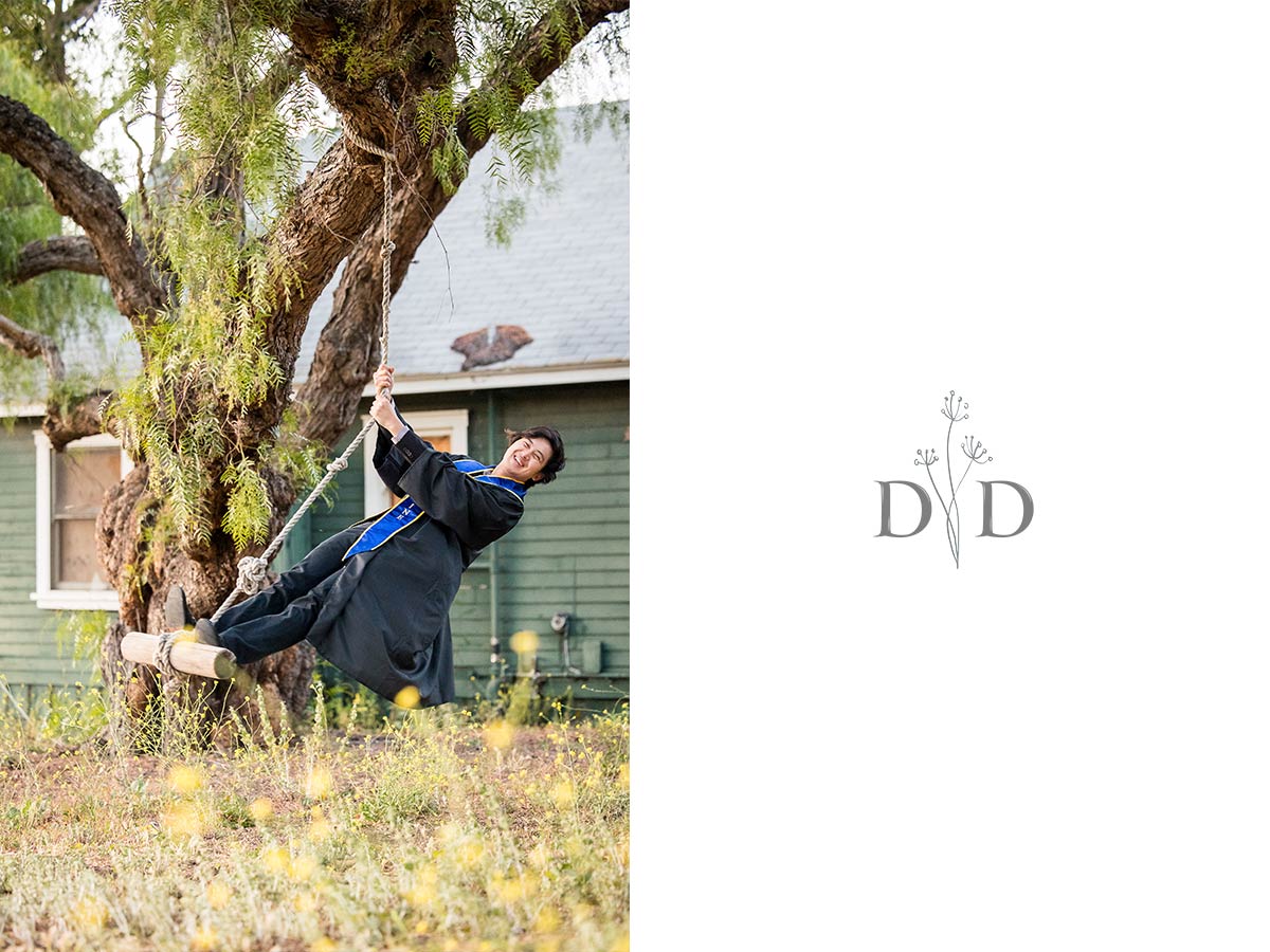 Grad Photo on Swing at UCI