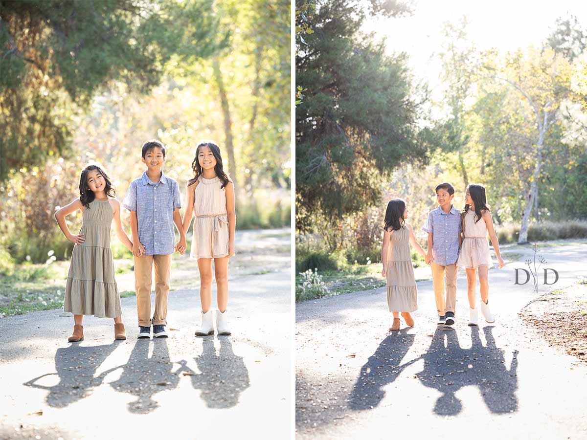 Three Children in Family Photos