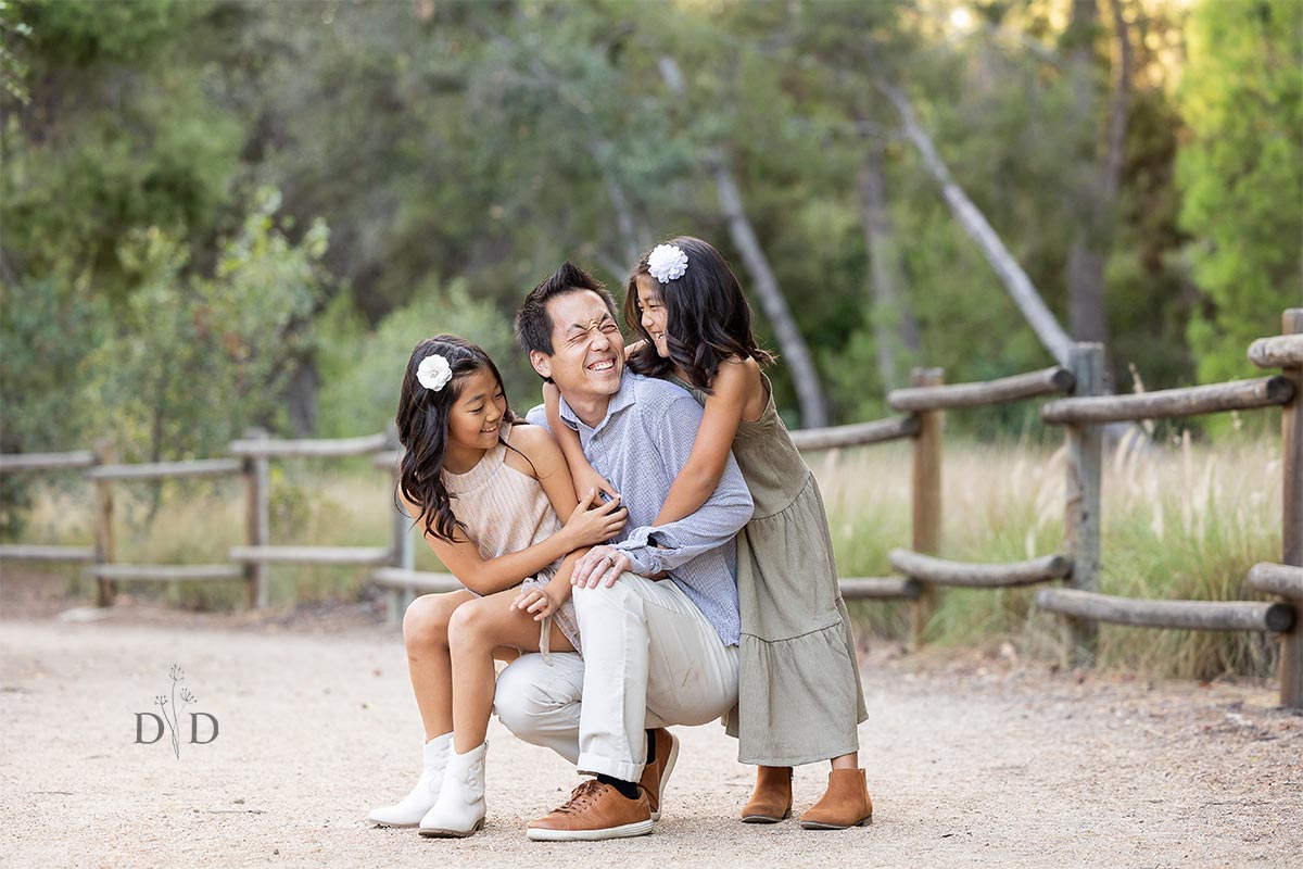 Father and daughters