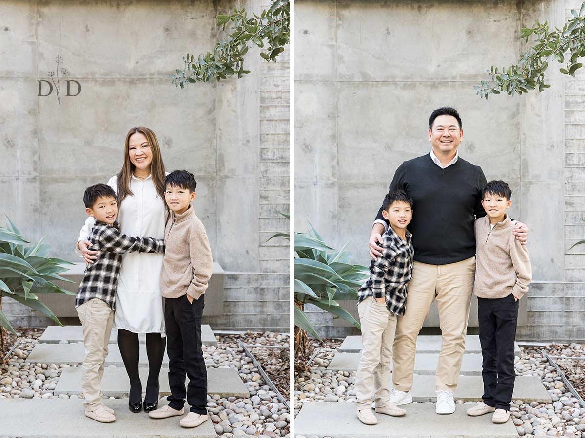 Mom with sons and Dad with sons