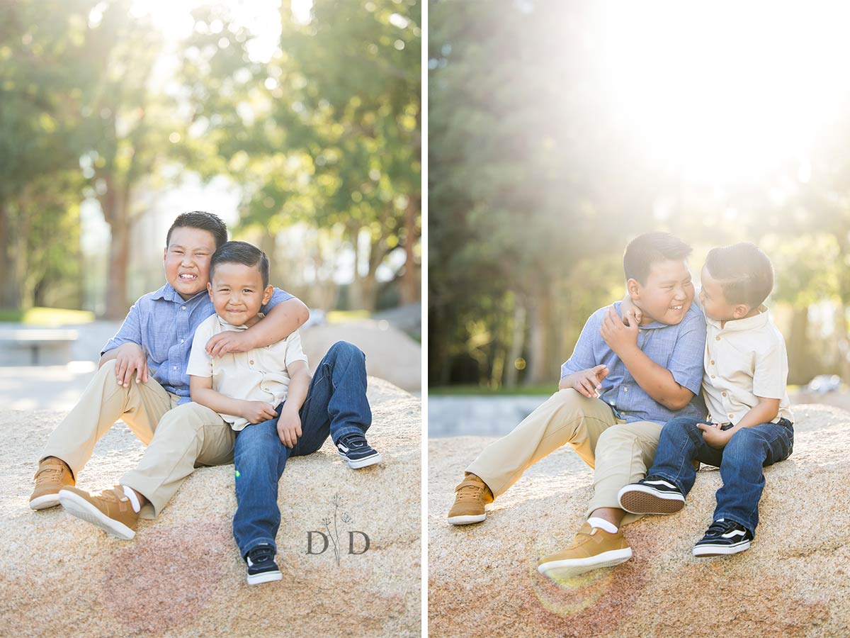Two sons family photo